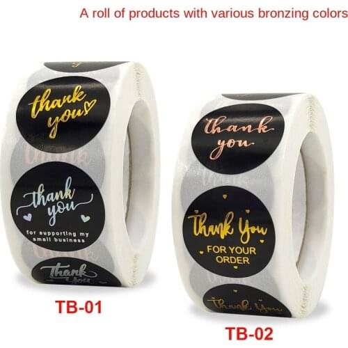 New roll thank you sticker color thank you sticker gift decoration sticker label