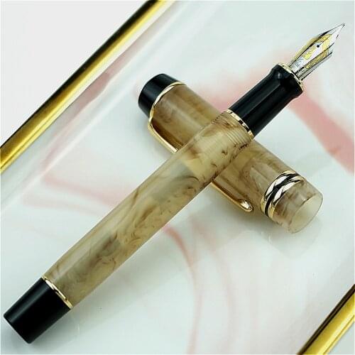 NEW Kaigelu 316 Celluloid Fountain Pen,EF/F/M Medium Nib Beautiful Marble Brown Pattern Ink Pen Writing Gift for Office Business