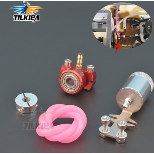 Rc Boat 6.35mm Flexible Shaft Bearing Mount + Oil Cup with holder + 1/4" Flex Cable Saver Lock For RC Boat Model Spare Part