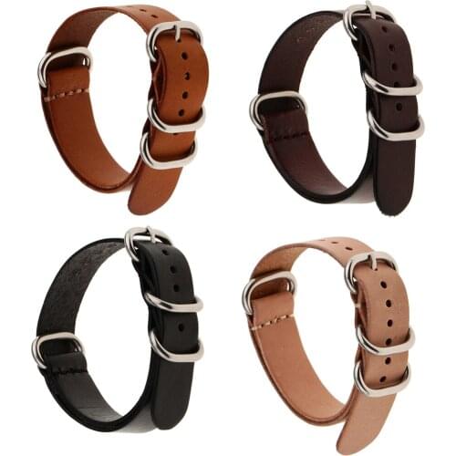 Quick Release Genuine Leather Watch Band Wrist Strap 18mm for Men Women Watch