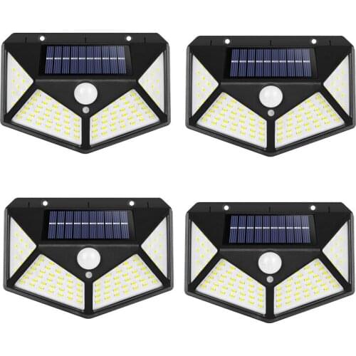 Solar Led Light Outdoor Wall Lamp Four Sides Human Body Sensor Lamp Outdoor Landscape Lamp Wall Garden Lamp Solar Outdoor Lights