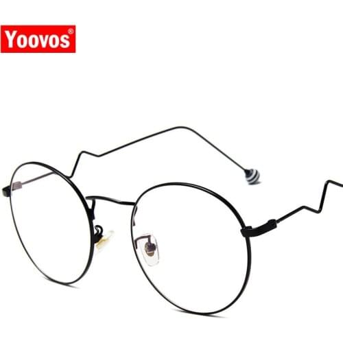 Yoovos 2021 Women Glasses Round Glasses Frame Classic Luxury Vintage Eyeglasses Brand Design Glasses High Quality Gafas De Mujer