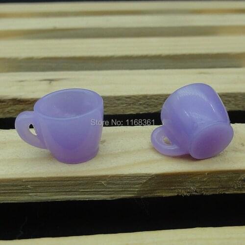 1pcs/lot resin solid purple mini cup 16mm fairy garden gnome moss terrarium decor crafts bonsai home decor for DIY A031-1