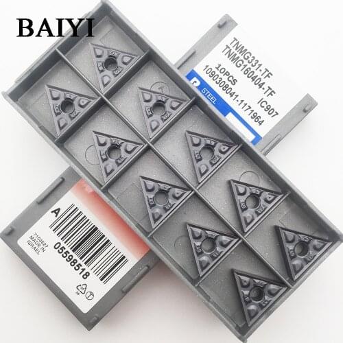 10PCS TNMG160404 TF IC907 TNMG 331 External Turning Tools Carbide insert TNMG 160404 Lathe cutter Tool turning insert