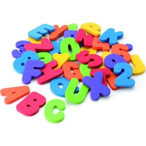 36PCs Baby Bath Toys Alphanumeric Letter Bath Puzzle Soft EVA Kids Baby Toys Early Educational Kids Baby Tool Bath Toy Funny Toy