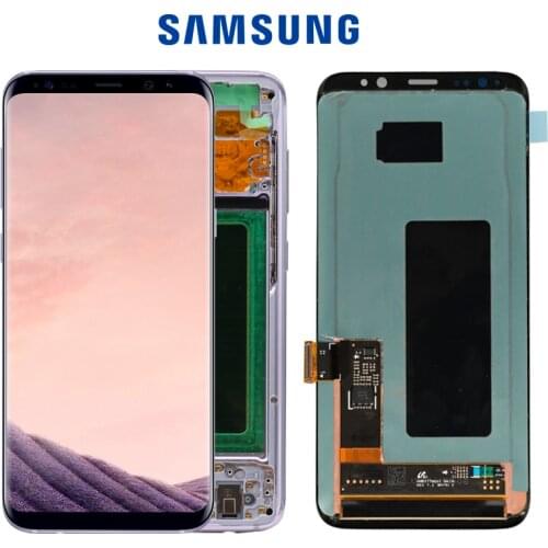 5.8'' ORIGINAL S8 Display Screen for SAMSUNG Galaxy S8 Screen Replacement LCD Touch Digitizer Assembly G950F G950 with FRAME