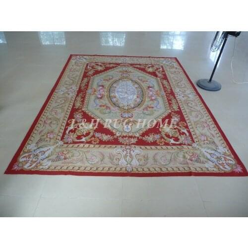 Free shipping 9'X12' Aubusson rugs Black Beige medallian aubusson rugs for home decoration bedrooom rugs