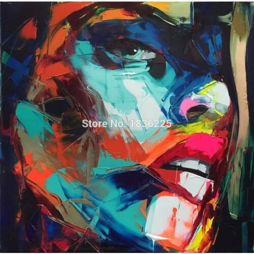 Free Shipping Hand Painting Oil Painting Painted woman Face Decoration Painting One Pcs Home Decor Modern Wall Paintings art