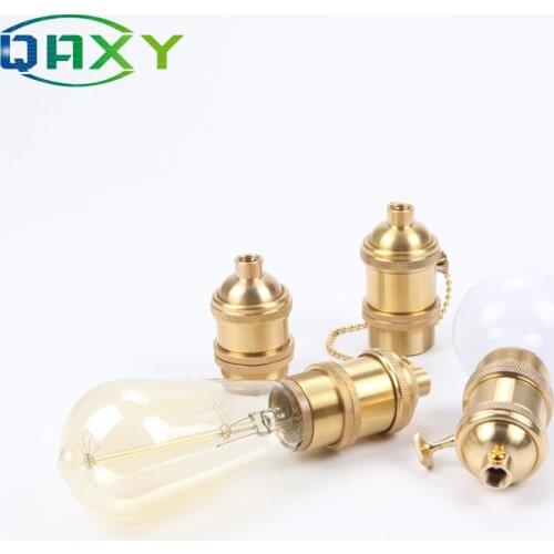 Free Shipping Vintage E27&E26 Brass Lamp Base/Holder Retro Holder DIY Lamp Socket For Pendant Lamp Table Light Wall Lamp[D2528]