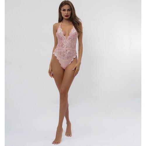 2020 Europe and the United States the latest variety of color options bodysuits sexy temptation comfortable women lace pajamas