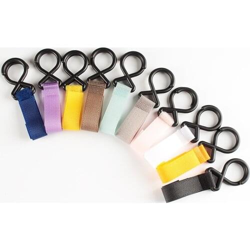 10 Colors Multifunctional Baby Stroller Armrest Hook Nylon Car Seat Fixing Clip Hanger Car Seat Accessories Stroller Organizer