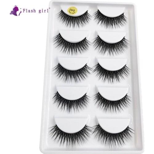 Flash Girl Mink Eyelashes 3D Mink Lashes Thick HandMade Full Strip Lashes Cruelty Free Luxury Makeup Dramatic Lash Maquiagem 040