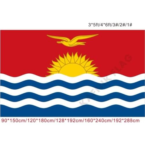 KAFNIK,free shipping 90x150cm/128*192cm/160*240cm/192*288cm big flags Kiribati Flag for Indoor Outdoor Decorative
