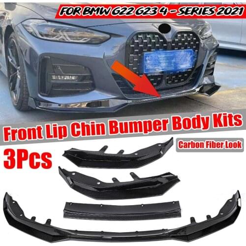 Car Front Bumper Lip Body Kit Spoiler Diffuser Splitter Lip Protector Cover Guard Deflector Lip For BMW G22 G23 4 Series 2021