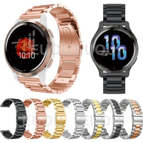 Stainless Steel Strap For Garmin Venu 2S / Vivoactive 4S 40mm / GarminMove 3S Smartwatch Watch Band Metal Bracelet Watchband
