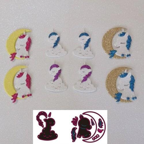 New UNICORNS metal cutting die mould scrapbook decoration embossed photo album decoration card making DIY handicrafts