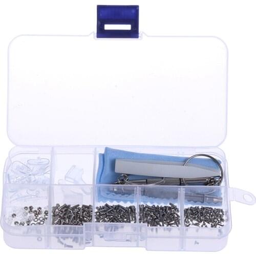 Eyeglasses Sun Glasses Screws Sets Nuts Nose Pad Optical Repair Tool Parts Assorted Kit