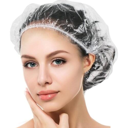 100Pcs/Lot Disposable Shower Caps Hair Nets Beauty Salon Head Cover Hats Mop Hygiene Thick Non-woven Protection Mushroom Cap