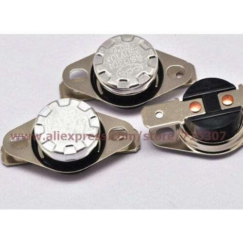 PHISCALE 5pcs KSD301 Normal Closed Thermostat Temperature Switch 60C degree 250V 10A