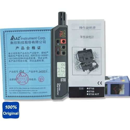 Temperature Tester and Humidity Meter Pen Type Hygro-thermometer with Simultaneously Display AZ8709