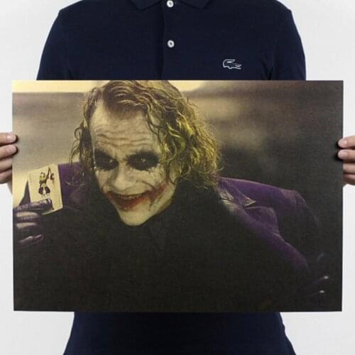 The Dark Knight Rises Heath Ledger Movie Joker Home Decor Dark Knight Classic Movie Kraft Poster