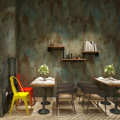 Vintage Industrial Plain Solid Wallpaper For Home Decor Embossed Faux Concrete Walls Gray Color Wall paper Rolls For Resturant
