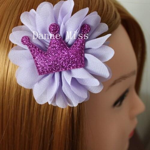 7cm Chiffon Hair Flowers clip, Ballerina Flower clip,Fabric Flowers Baby Girls women Boutique headwear 1pcs