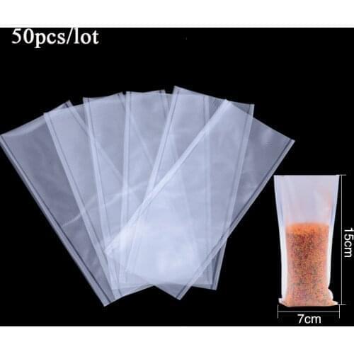 50pcs/lot PVA Carp Fishing Baits Bags Quick Water Soluble Baits Bag Mesh Bag for Solid Bait Fishing Accessories Pesca Bait Bag