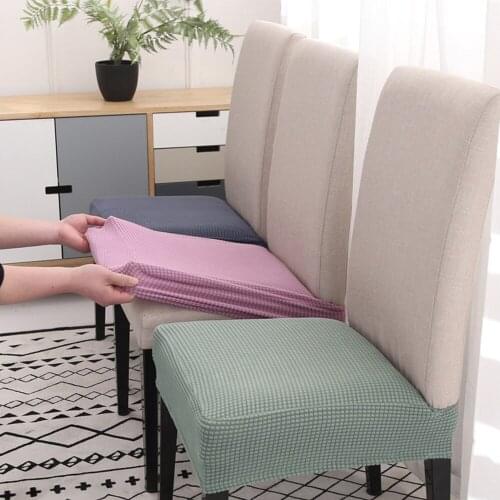 Elastic Solid Jacquard Seat Covers for Chair Slipcovers for Dining Room Stretch Chair Covers for Wedding Office Banquet Chair