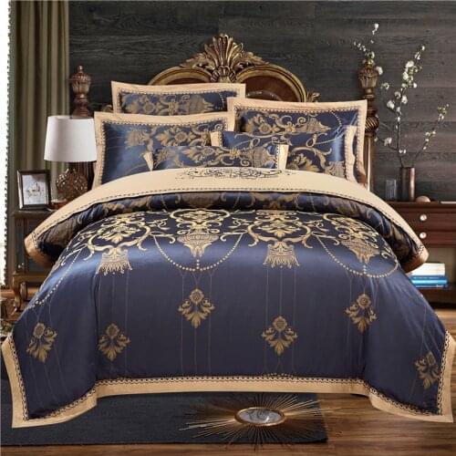 European satin cotton jacquard four-piece cotton bed linen bedding