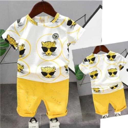 Hot Sale Brand Boys Clothing Children Summer Boys Clothes Cartoon Kids Boy Clothing Set T-shit+Pants Cotton 2-6years