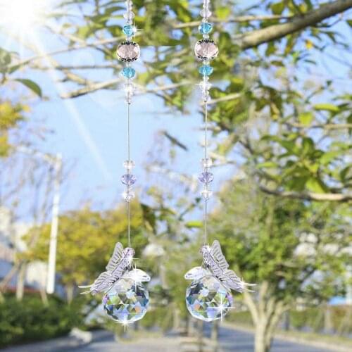 Crystal Butterfly Garden Window Hanging Ornament Patio Home Decor