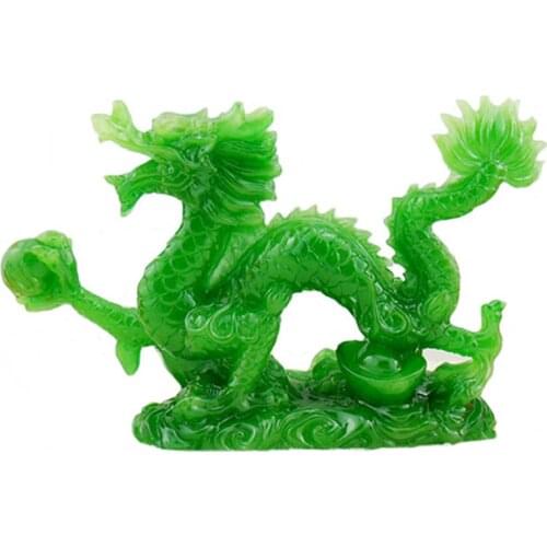 Lucky Chinese Dragon Figurine Statue Ornaments Feng Shui Craft for Luck And Success Decoration Home Geomancy A312