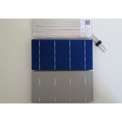 Kit 36pcs 3"x 6" A Grade solar Panel cells + Tabbing WIRE + Diodes 2.1W 0.5V Solar cells for solar panel diy.Free shipping