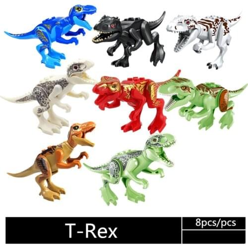 Jurassiic Park World Dinosaur Building bricks Block Pterosauria Triceratops Indomirus T-Rex Brick YG77001/YG77021