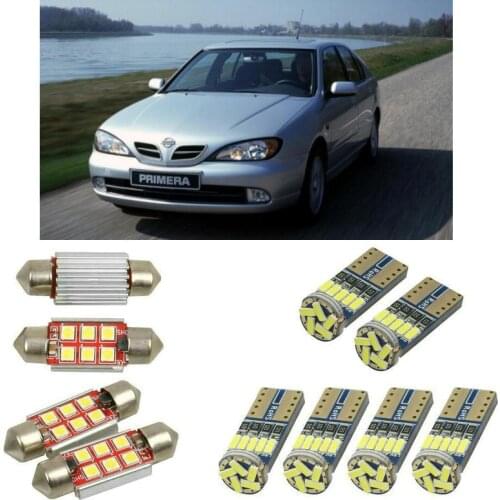 Interior led Car lights For Nissan primera hatchback sedan p11 bulbs for cars License Plate Light 6pc