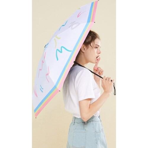 Cute Sun Women Parasol UV Protection Small Portable Mini Women Umbrella Ultra Light Japanese Beautiful Umbrella Travel A5A
