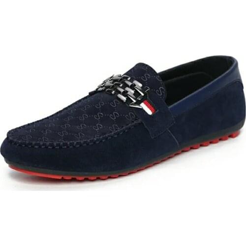 New Fashion Mens Flat Shoes Lightweight Breathable Casual Shoes Mens Loafers Moccasin Mens Sports Shoes Pea Driving Shoes