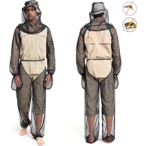 Outdoor adventure Fishing Anti-mosquito clothes suit, light penetration, anti Mosquito Mesh, anti bee suit, Head Net Sleeves