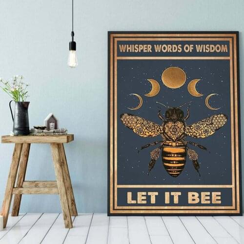 Mental Bee Kind Lose Your Mind Find Your Soul Poster and Print Yoga Wall Decoration Vintage Posters Wall Art Home Painting Decor
