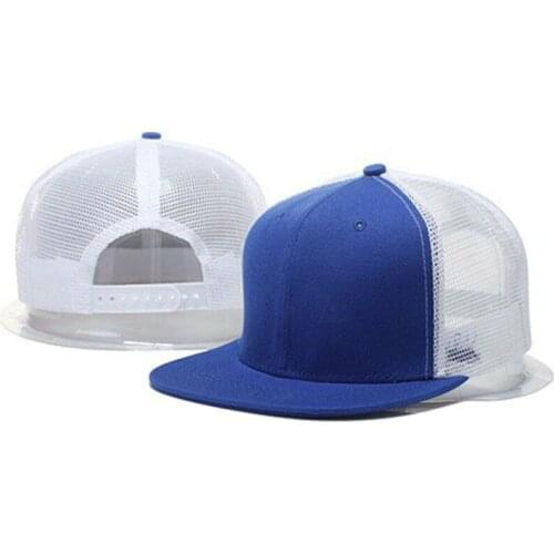 New trendy Adjustable Snapback Trucker Baseball Cap Hat Men Unisex Mesh Visor Flat Hat Outdoor Sun Hat Adjustable Hats Caps Men