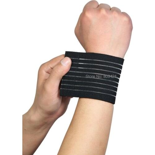 WholeSale 600pcs/lot 40cm x 8cm New Black Elastic Bandage Brace Support Wrap Wrist Pain Relief Wrist Support Free Shipment