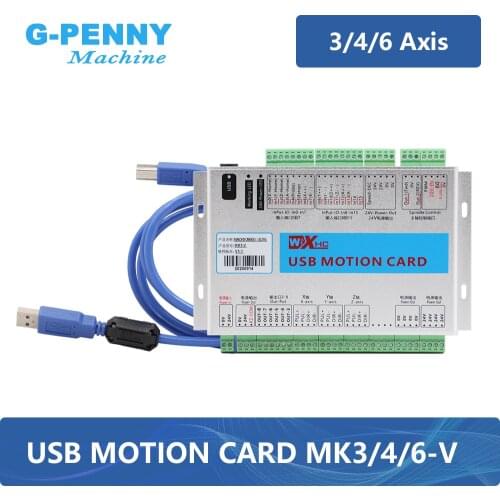 XHC MKX-V 3/4/6 Axis CNC Motion Control Card Frequency 2000KHZ Mach3 Controller Breakout Board For CNC Engraving Cutting Machine