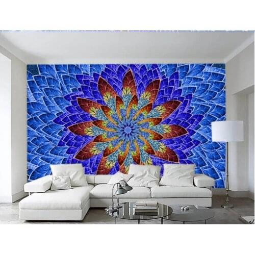 Custom photo wallpapers for walls 3 d murals wallpaper European red and purple hall living room background wall painting