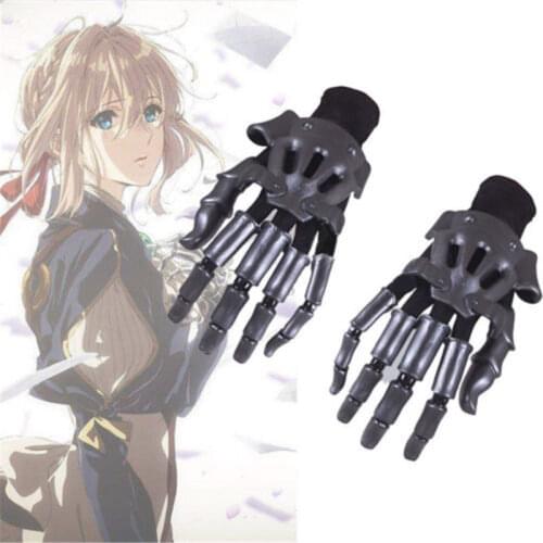 New Violet Evergarden Cosplay Props Accessory Auto Memories Doll figure Hand Gauntlet Knuckles Gloves Costume