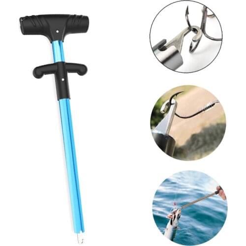 JiuYu 1Pcs Fishing Easy Fish Hook Remover Squeeze-Out Fish Hooks Fishing Tools Minimizing Injuries Aluminum Tube Senko