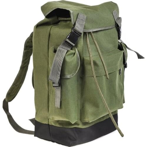 70L Large Capacity Multifunctional Army Green Canvas Carp Fishing Bag Fishing Tackle Backpack Durable And Wear-resistant To Use