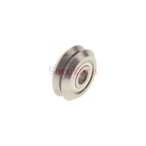 5*20*7.6mm U Groove width 3.6mm Guide Pulley Sheave Sealed Rail Ball Bearing