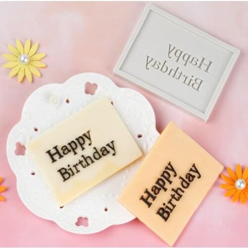 Happy Birthday Silicone Mold Fondant Cakes Decor Tools Silicone Molds Sugarcrafts Chocolate Baking Tools For Cakes Gumpaste Form