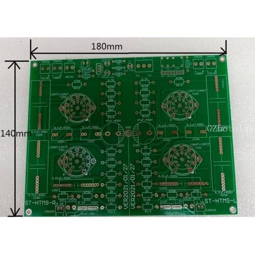 12AX7/12AT7/12AU7 stereo Tube Power Amplifier Board symmetrical design Refer to Hetian Maos circuit